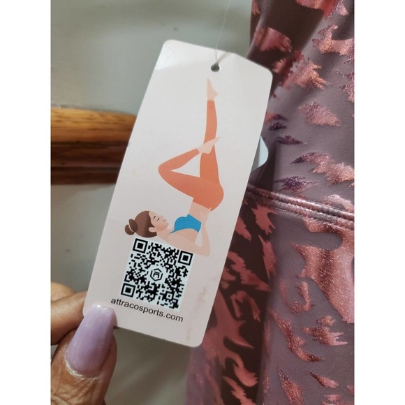 My Charmo Womens Pink Nylon Casual Elastic Waist Activewear Leggings Size XL - Picture 9 of 13